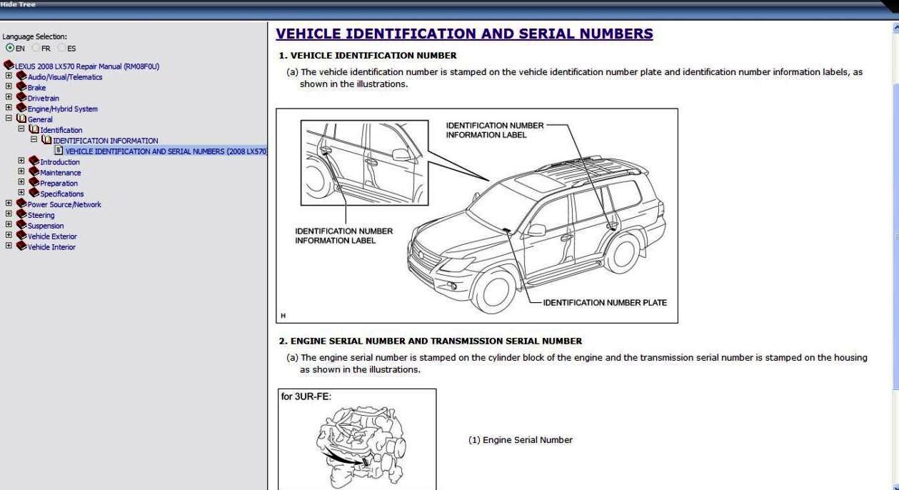 LEXUS LX570 2007 - 2015 SERVICE & REPAIR MANUAL